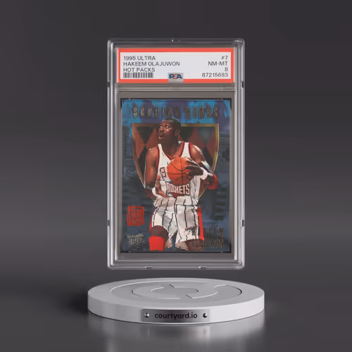 1995 Ultra Scoring Kings #7 Hakeem Olajuwon - Hot Packs (PSA 8 NM-MT)