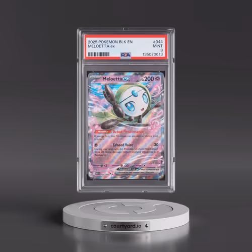 2025 Pokémon Blk EN-Black Bolt #044 Meloetta EX - Holo (PSA 9 MINT)