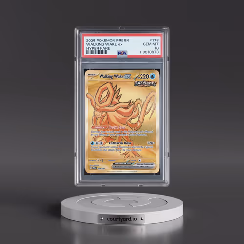 2025 Pokémon Pre EN-Prismatic Evolutions #178 Walking Wake EX - Holo Hyper Rare (PSA 10 GEM MINT)