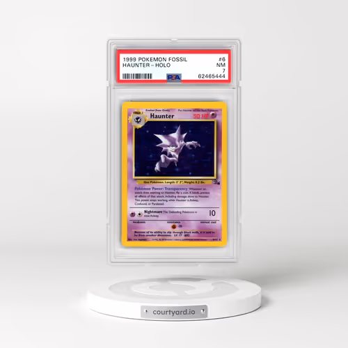 1999 Pokémon Fossil #6 Haunter - Holo (PSA 7 NM)