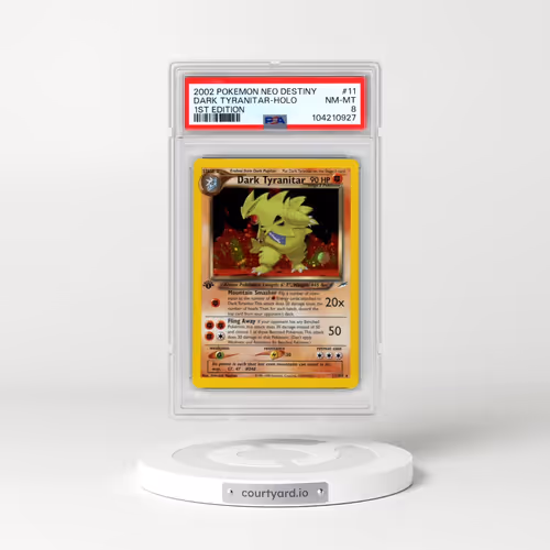 2002 Pokémon Neo Destiny #11 Dark Tyranitar - 1st Edition Holo (PSA 8 NM-MT)