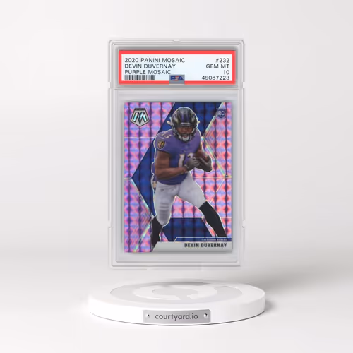 2020 Panini Mosaic #232 Devin Duvernay - Purple Mosaic (PSA 10 GEM MINT)