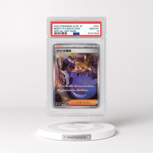 2024 Pokémon Sv5k-Wild Force #097 Morty's Conviction - Special Art Rare (PSA 10 GEM MINT)