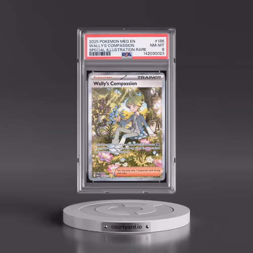 2025 Pokémon Meg EN-Mega Evolution #186 Wally's Compassion - Special Illustration Rare (PSA 8 NM-MT)