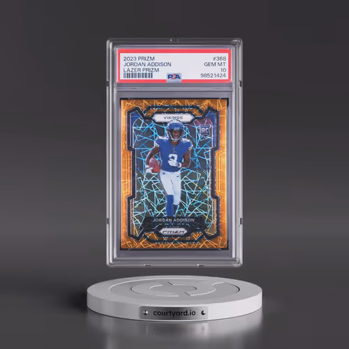 2023 Panini Prizm #368 Jordan Addison - Lazer Prizm (PSA 10 GEM MINT)