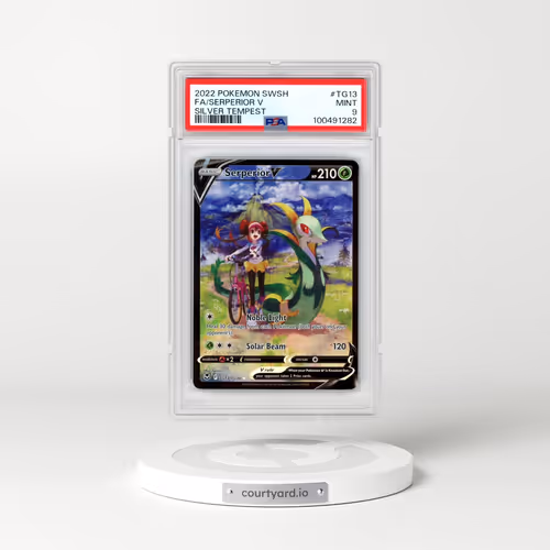 2022 Pokémon Sword & Shield Silver Tempest #TG13 Serperior V - Holo Full Art (PSA 9 MINT)