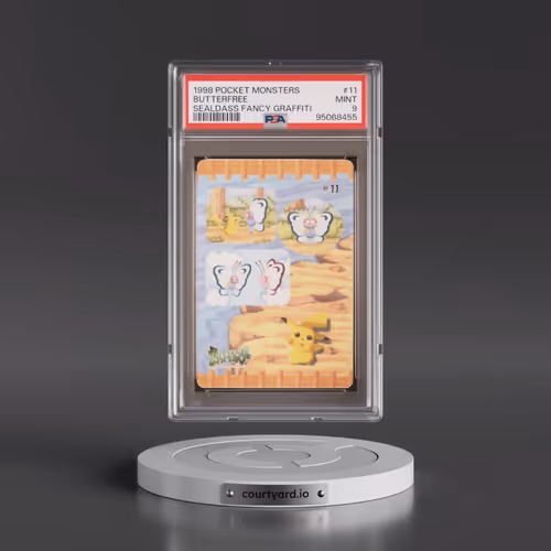 1998 Pocket Monsters Sealdass Fancy Graffiti #11 Butterfree (PSA 9 MINT)