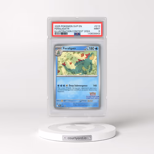 2025 Pokémon Svp EN-SV Black Star Promo #213 Feraligatr - Illustration Contest 2024 (PSA 9 MINT)