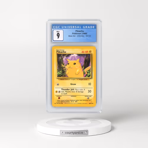 1999 Base Set #58/102 Pikachu - Yellow Cheeks (CGC 9 MINT)