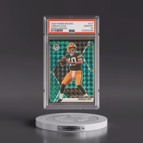 2020 Panini Mosaic #211 Jordan Love - Green Mosaic (PSA 10 GEM MINT)
