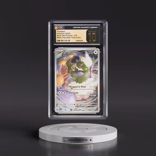 2025 Pokémon Svp EN-SV Black Star Promo #210 Tornadus - White Flare Elite Trainer Box (CGC 10 PRISTI