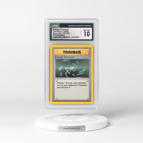 1999 Base Set #92 Energy Removal - Shadowless (CGC 10 GEM MINT)