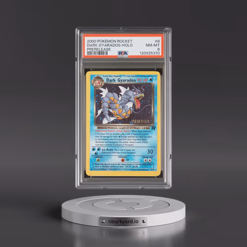 2000 Pokémon Rocket #8 Dark Gyarados - Holo Prerelease (PSA 8 NM-MT)