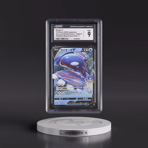 2019 Sword & Shield Promos #296/S-P Kyogre V - Holo Pokémon Gym Promo Pack 11 (CGC 9 MINT)