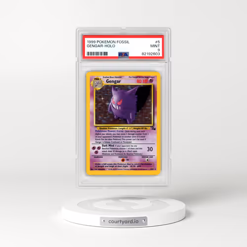1999 Pokémon Fossil #5 Gengar - Holo (PSA 9 MINT)