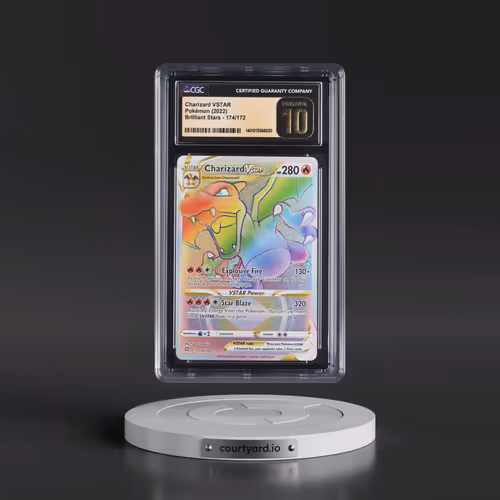 2022 Brilliant Stars #174/172 Charizard VSTAR - Rainbow Rare Holo (CGC 10 PRISTINE)