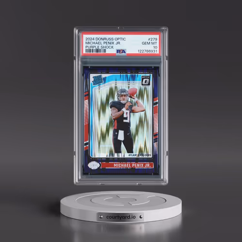 2024 Panini Donruss Optic #279 Michael Penix Jr. - Purple Shock (PSA 10 GEM MINT)