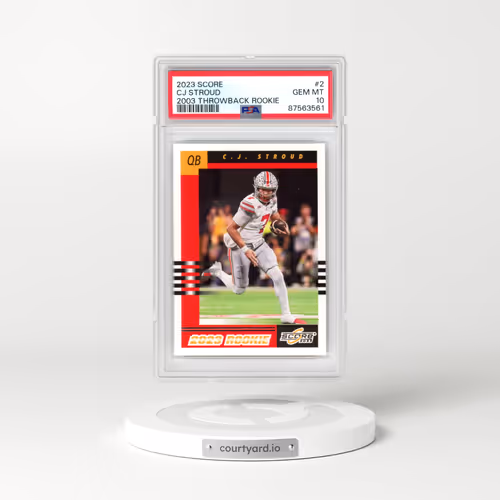 2023 Panini Score 2003 Throwback Rookie #2 CJ Stroud (PSA 10 GEM MINT)