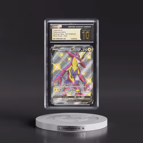 2021 Shining Fates #SV112/SV122 Toxtricity V - Shiny Vault Holo (CGC 10 PRISTINE)