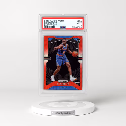 2019 Panini Prizm #250 RJ Barrett - Ruby Wave (PSA 9 MINT)