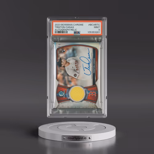 2023 Bowman Chrome Chrome Autograph Relic #BCARTC Triston Casas (PSA 9 MINT)