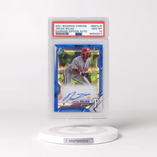 2021 Bowman Chrome Sapphire Edition Autographs #BSPAJR Johan Rojas (PSA 10 GEM MINT)