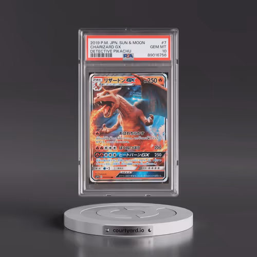 2019 Pokémon Sun & Moon Detective Pikachu #7 Charizard GX - Holo (PSA 10 GEM MINT)