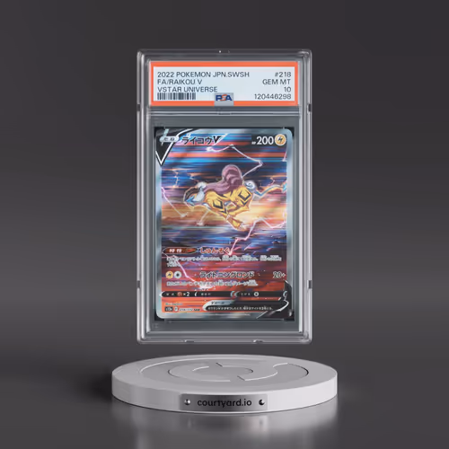 2022 Pokémon Sword & Shield Vstar Universe #218 Raikou V - Holo Full Art (PSA 10 GEM MINT)