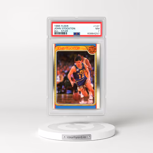 1988 Fleer #127 John Stockton - All-Star (PSA 7 NM)