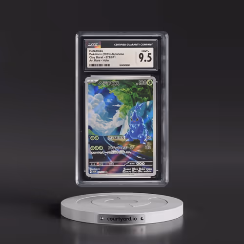 2023 Pokémon Sv2d-Clay Burst #072 Heracross - Art Rare (CGC 9.5 MINT+)