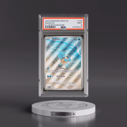 2023 Pokémon Mew EN-151 #170 Squirtle - Illustration Rare (PSA 9 MINT)