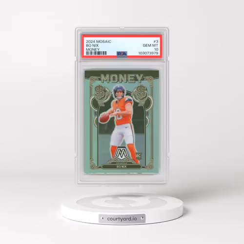 2024 Panini Mosaic Money #3 Bo Nix (PSA 10 GEM MINT)