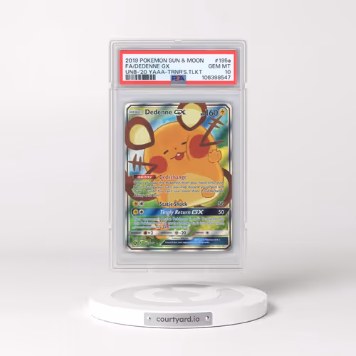 2019 Pokémon Sun & Moon Unbroken Bonds #195a Dedenne GX - Holo Full Art 2020 Yellow A Alternate Art