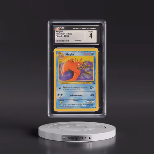 1999 Fossil #38/62 Kingler (CGC 4 VG-EX)