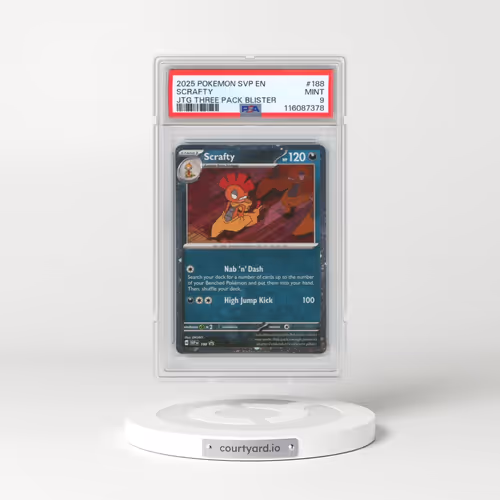2025 Pokémon Svp EN-SV Black Star Promo #188 Scrafty - Journey Together Three Pack Blister (PSA 9 MINT)