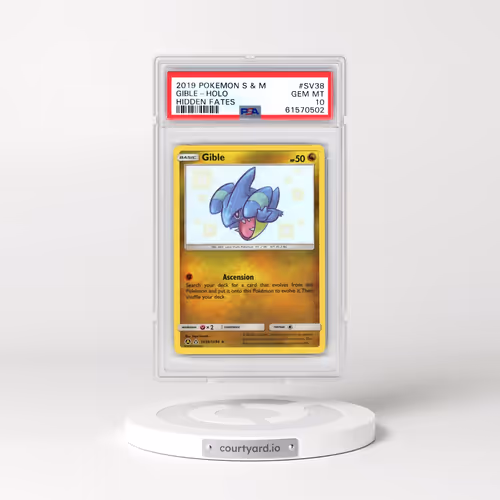 2019 Pokémon Sun & Moon Hidden Fates #SV38 Gible - Holo (PSA 10 GEM MINT)