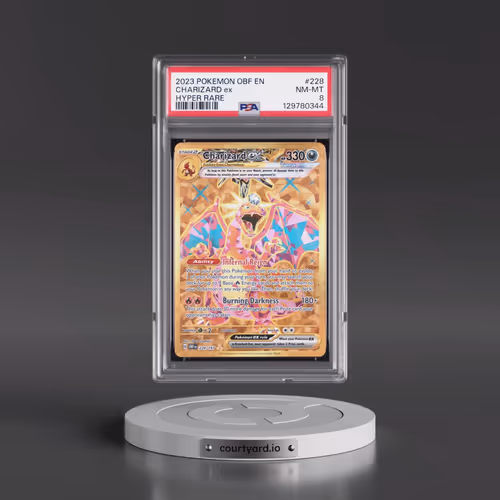 2023 Pokémon Obf EN-Obsidian Flames #228 Charizard EX - Holo Hyper Rare (PSA 8 NM-MT)