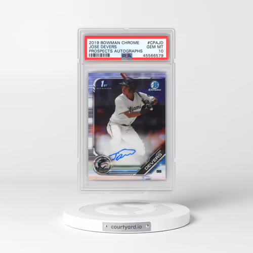 2019 Bowman Chrome Prospects Autographs #CPAJD Jose Devers (PSA 10 GEM MINT)