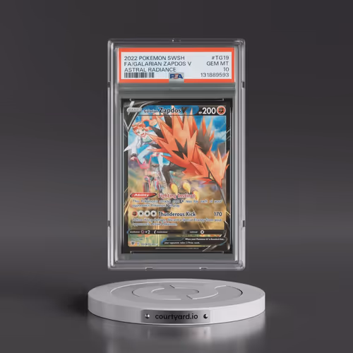 2022 Pokémon Sword & Shield Astral Radiance #TG19 Galarian Zapdos V - Holo Full Art (PSA 10 GEM MINT