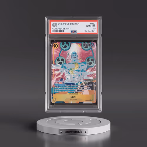 2025 One Piece EB02-Extra Booster -Anime 25th Collection #052 Enel - Alternate Art (PSA 10 GEM MINT)