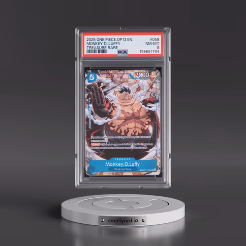 2025 One Piece OP13-Carrying on His Will #058 Monkey D. Luffy - Treasure Rare (PSA 8 NM-MT)