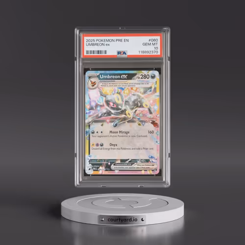 2025 Pokémon Pre EN-Prismatic Evolutions #060 Umbreon EX - Holo (PSA 10 GEM MINT)