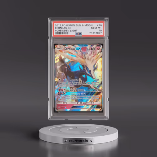 2018 Pokémon Sun & Moon Forbidden Light #90 Xerneas GX - Holo (PSA 10 GEM MINT)
