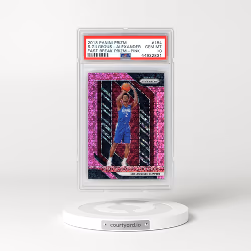 2018 Panini Prizm #184 Shai Gilgeous-Alexander - Fast Break Prizm-Pink (PSA 10 GEM MINT)