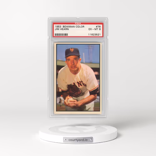 1953 Bowman Color #76 Jim Hearn (PSA 6 EX-MT)