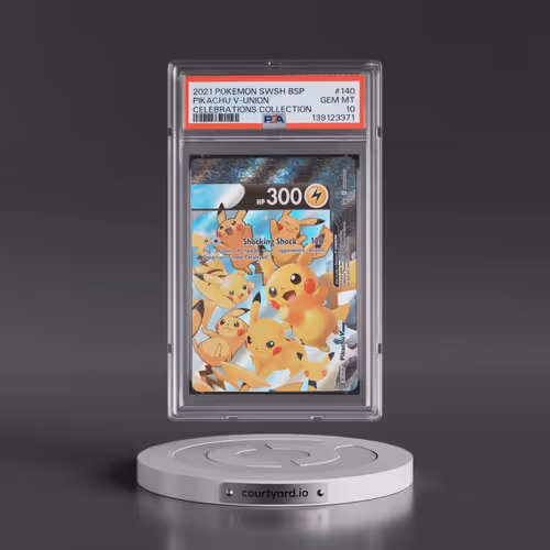2021 Pokémon Swsh Black Star Promo #140 Pikachu V-Union - Celebrations Collection (PSA 10 GEM MINT)