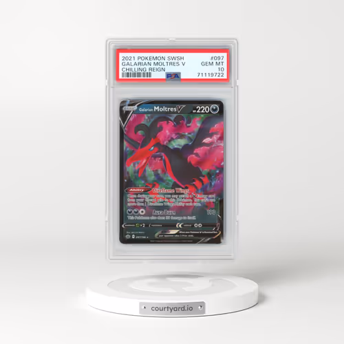 2021 Pokémon Sword & Shield Chilling Reign #097 Galarian Moltres V - Holo (PSA 10 GEM MINT)