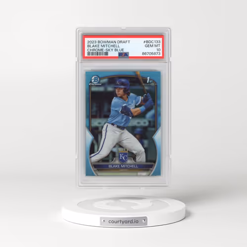 2023 Bowman Draft #BDC133 Blake Mitchell - Chrome-Sky Blue (PSA 10 GEM MINT)