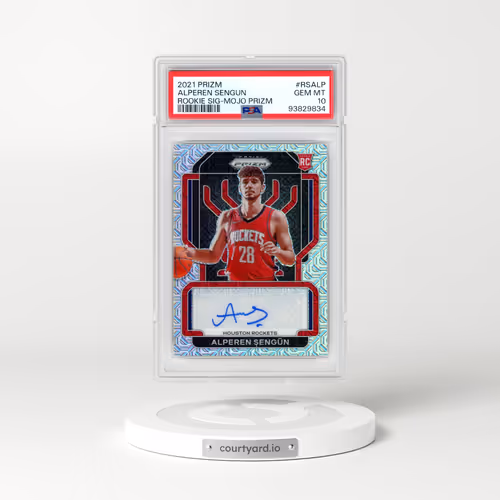 2021 Panini Prizm Rookie Signatures #RSALP Alperen Sengun - Mojo Prizm (PSA 10 GEM MINT)