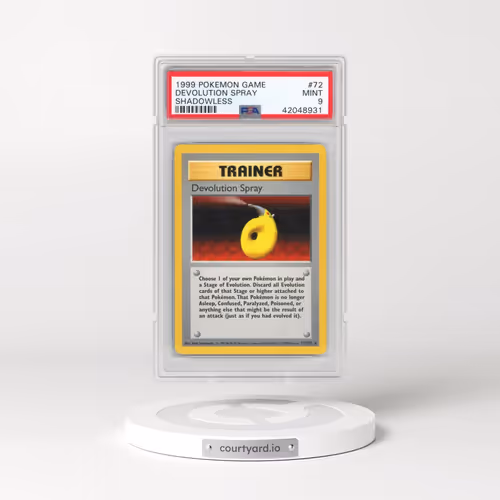 1999 Pokémon Game #72 Devolution Spray - Shadowless (PSA 9 MINT)
